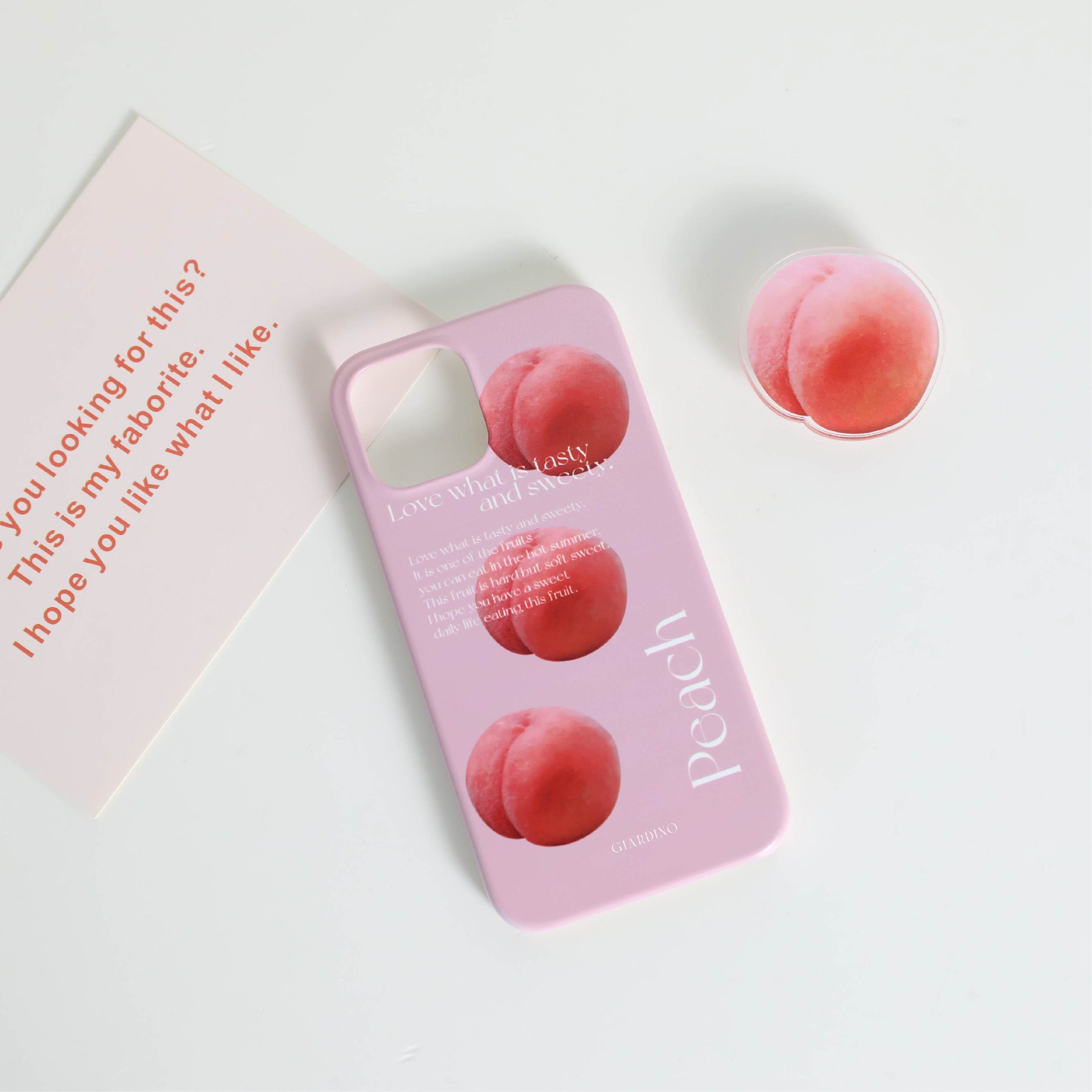 [Hard case] Real peach(핑크) 디자인